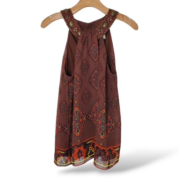 ECI New York Black Halter Top with Beading size Small - Picture 1 of 6